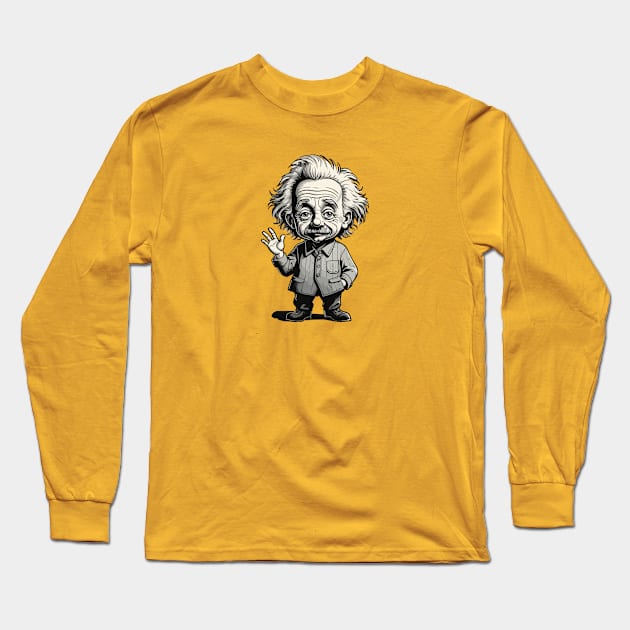 Albert Einstein Long Sleeve T-Shirt by CatCoconut-Art